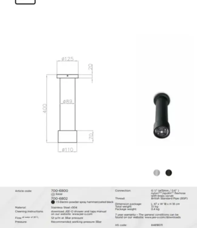 JEE-O Soho Douche Combinatie 03 | 2 Kleuren