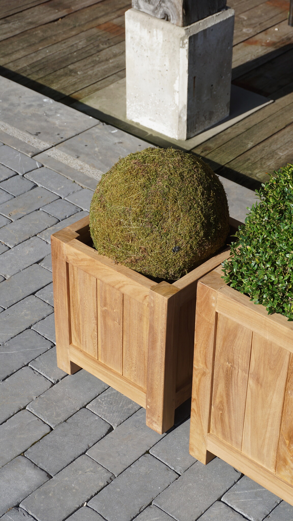 Rene Houtman Plantenbak Tropika | Teakhout | Vierkant | H45xB35xD35 cm