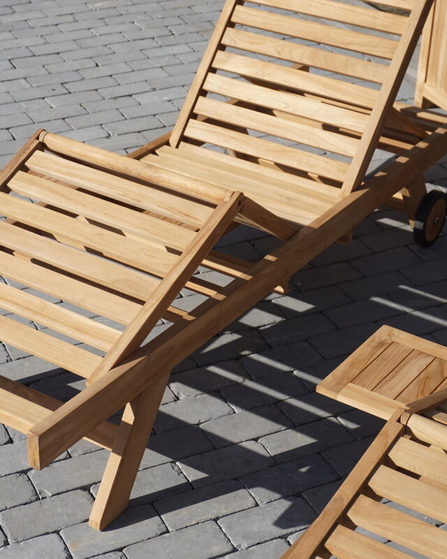 Rene Houtman Lounger Ligbed Solano | Teakhout | H35xB200xD62 cm
