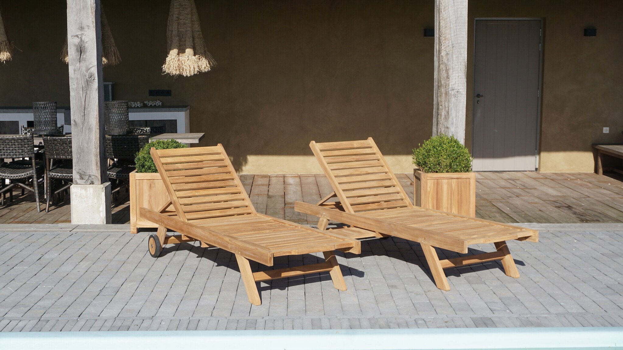 Lounger Ligbed Solano | Teakhout | H35xB200xD62 cm | Rene Houtman - Rene  Houtman