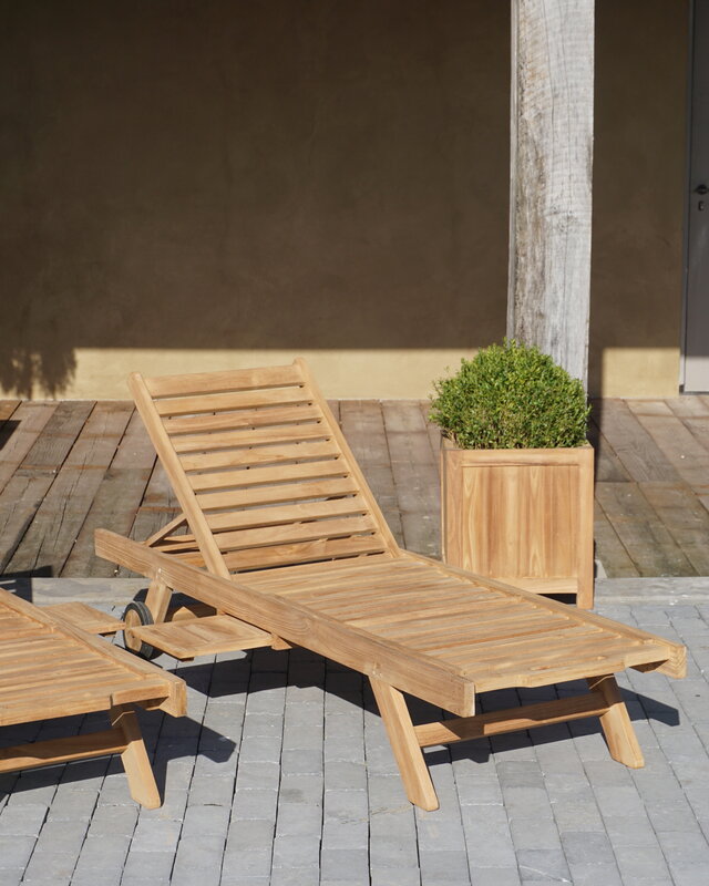 Rene Houtman Lounger Ligbed Solano | Teakhout | H35xB200xD62 cm