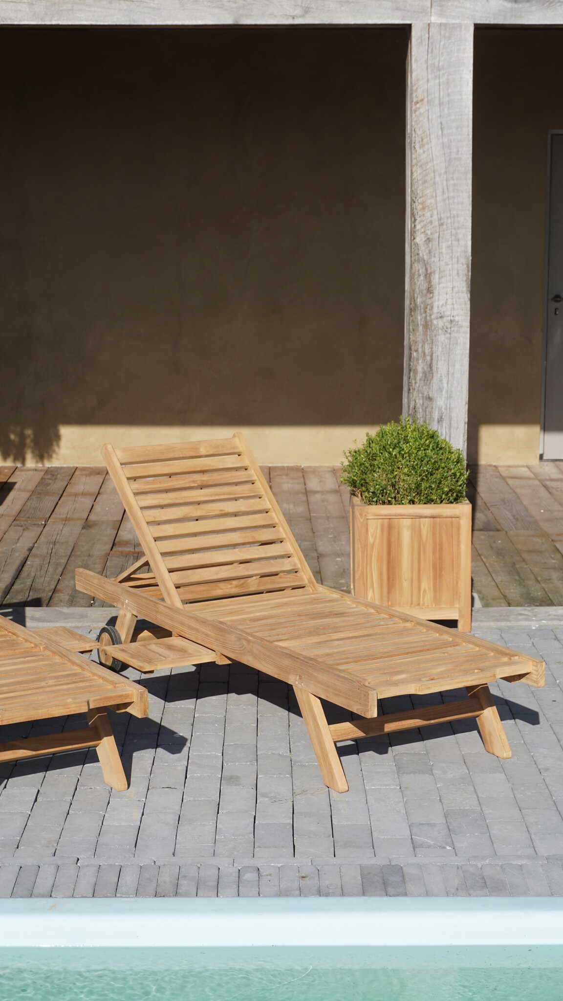 Rene Houtman Lounger Ligbed Solano | Teakhout | H35xB200xD62 cm