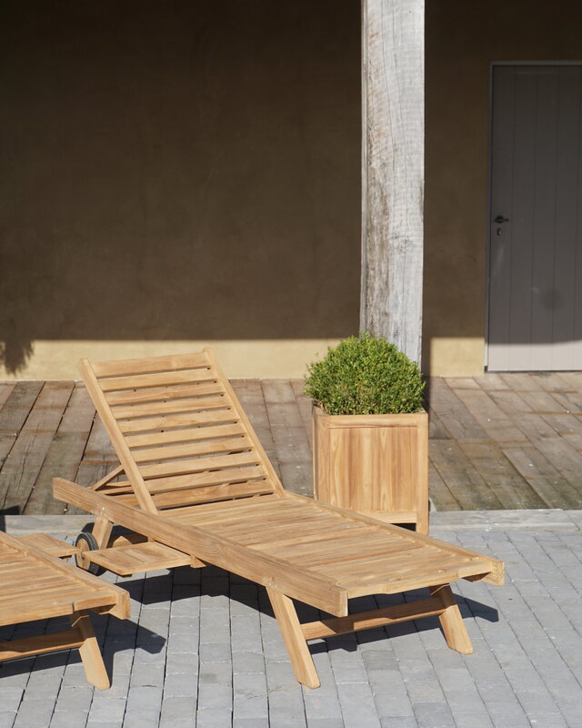 Rene Houtman Lounger Ligbed Solano | Teakhout | H35xB200xD62 cm