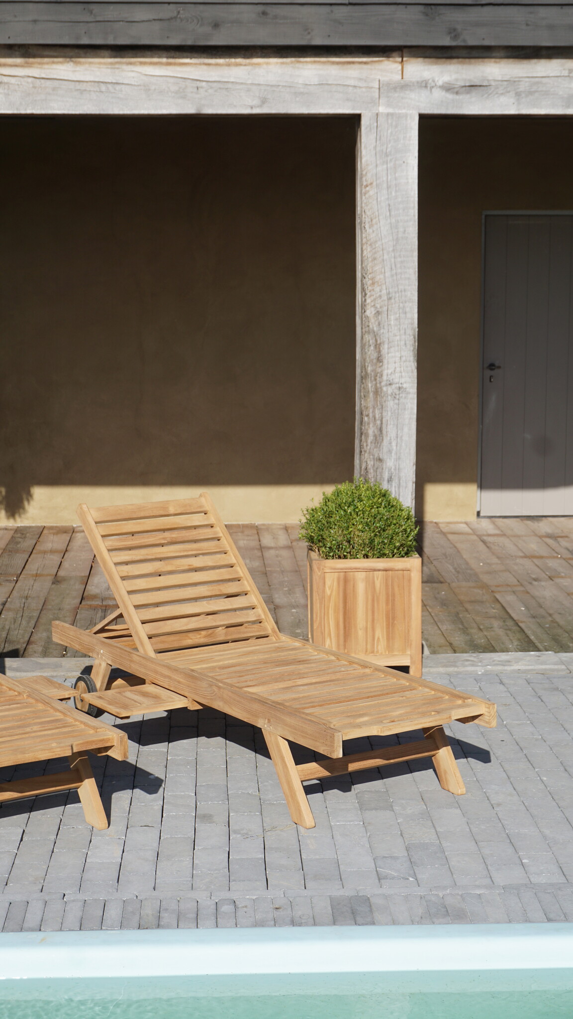 Rene Houtman Lounger Ligbed Solano | Teakhout | H35xB200xD62 cm