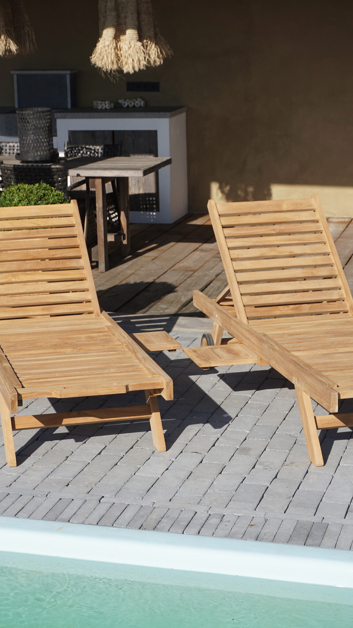 Rene Houtman Lounger Ligbed Solano | Teakhout | H35xB200xD62 cm