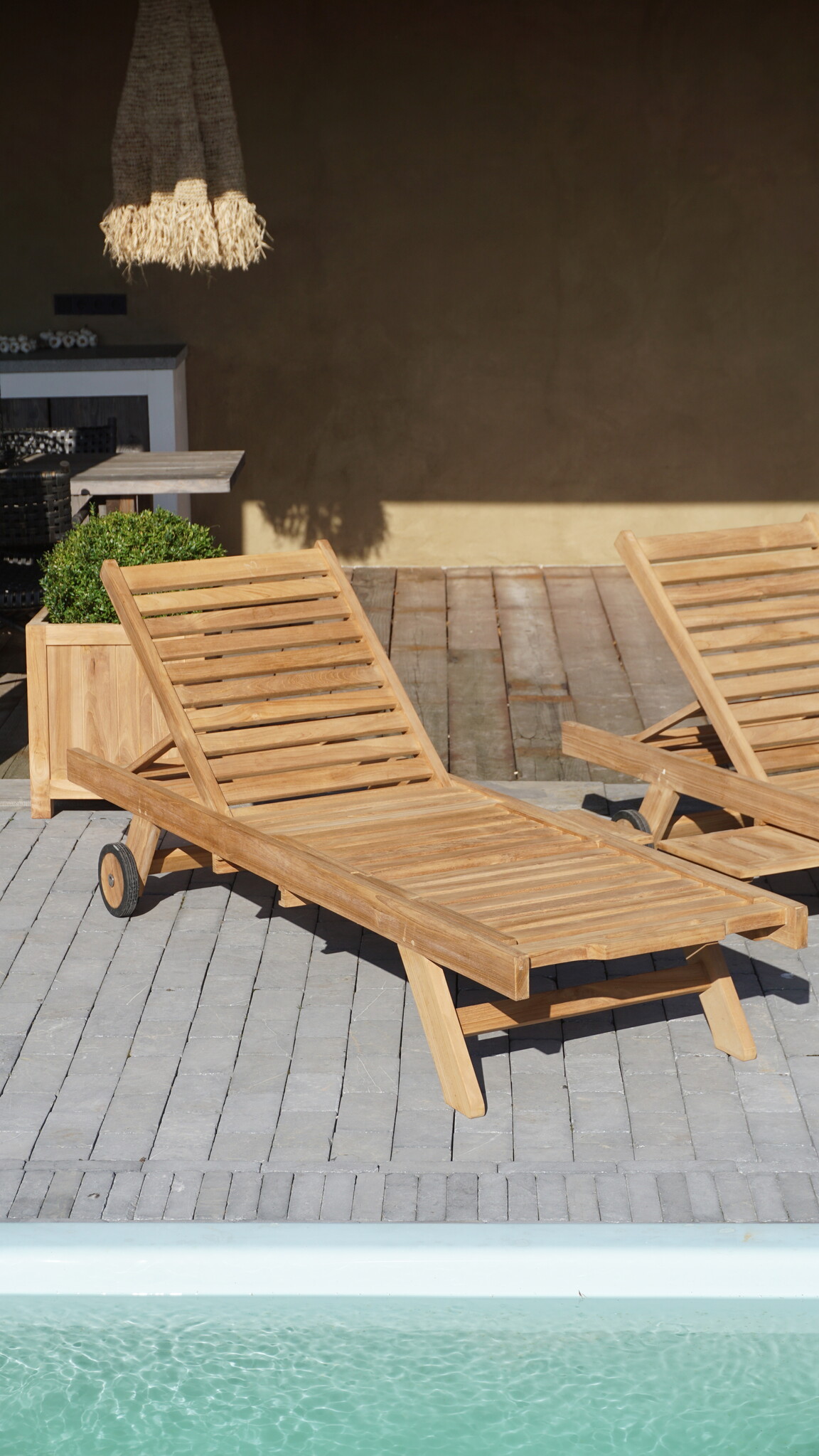 Rene Houtman Lounger Ligbed Solano | Teakhout | H35xB200xD62 cm