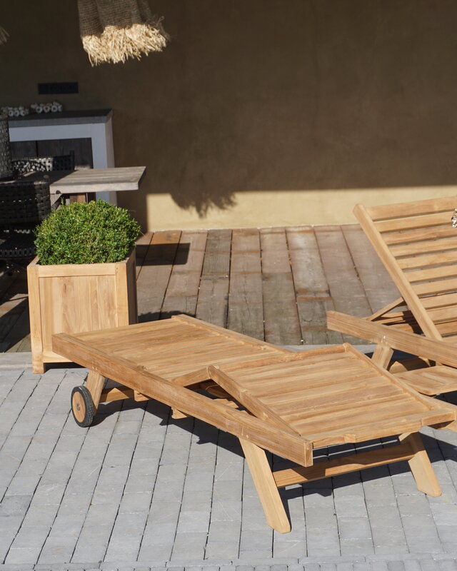 Rene Houtman Lounger Ligbed Solano | Teakhout | H35xB200xD62 cm