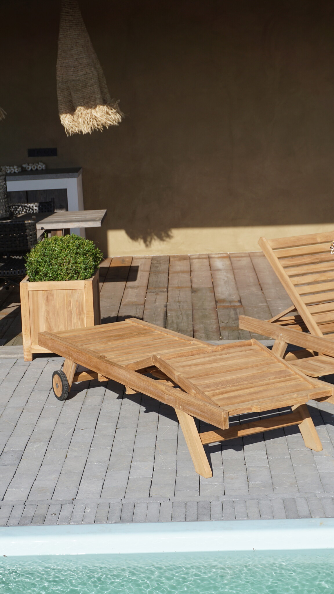 Rene Houtman Lounger Ligbed Solano | Teakhout | H35xB200xD62 cm