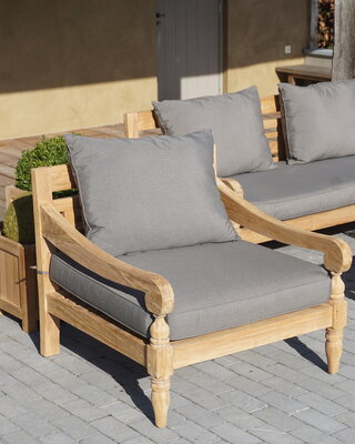 Rene Houtman Loungestoel Velora | Teakhout | Met Kussens