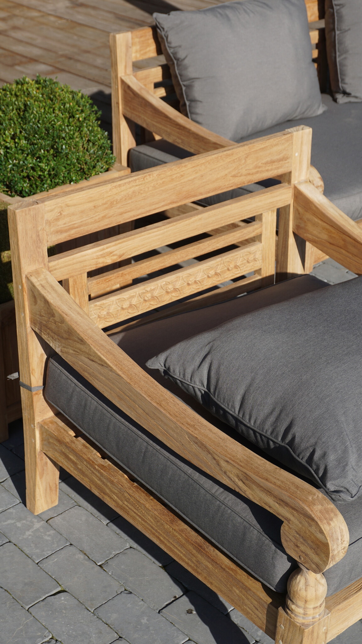 Rene Houtman Loungestoel Velora | Teakhout | Met Kussens