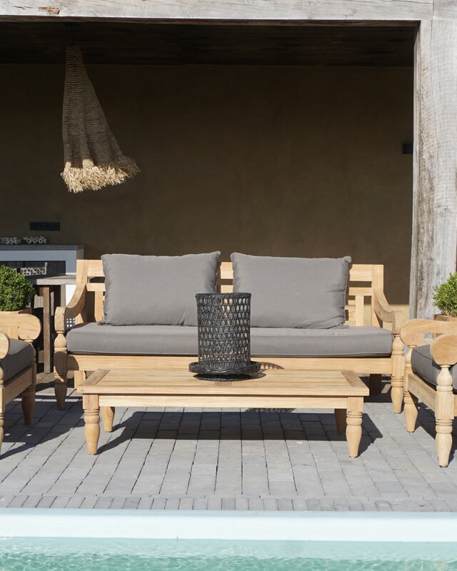 Rene Houtman Loungebank Velora | Teakhout | Met Kussens