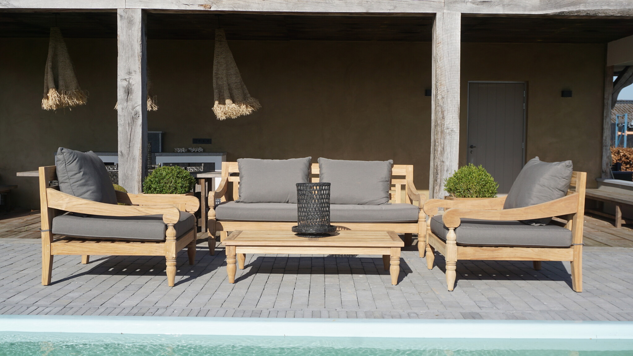 Rene Houtman Loungebank Velora | Teakhout | Met Kussens