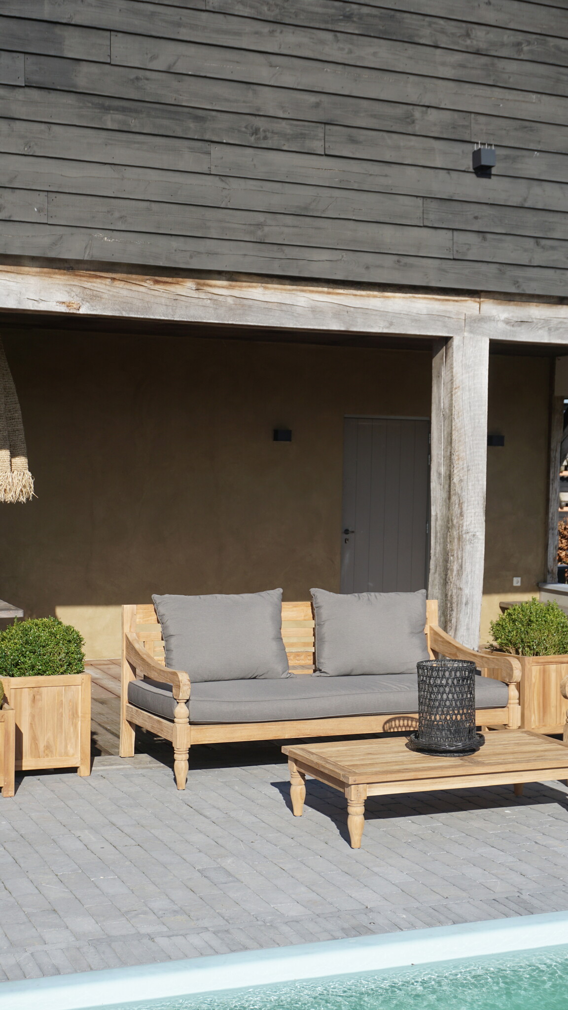 Rene Houtman Loungebank Velora | Teakhout | Met Kussens