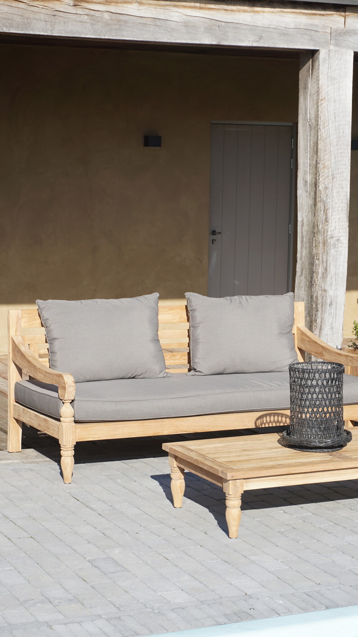 Rene Houtman Loungebank Velora | Teakhout | Met Kussens