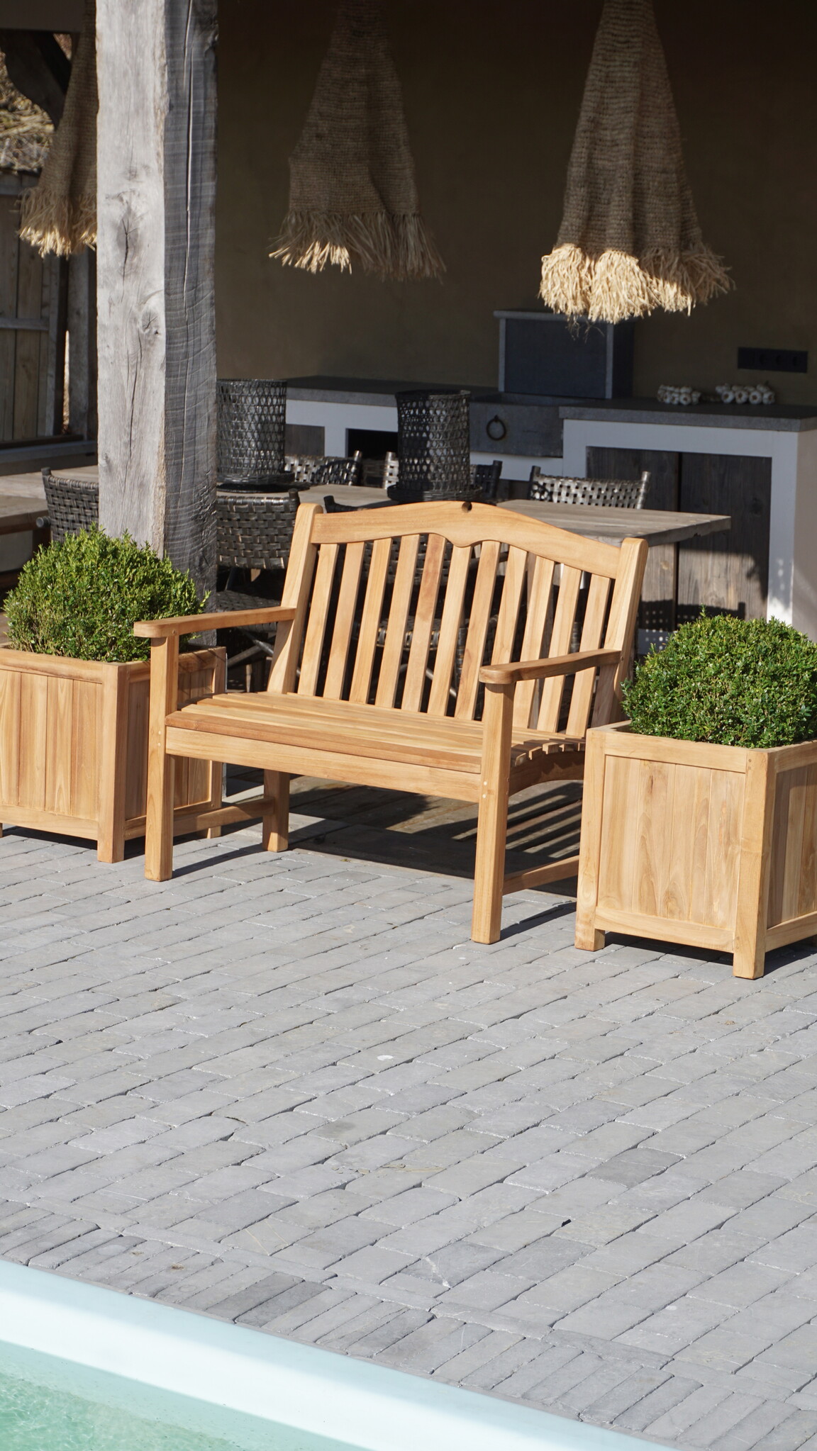 Rene Houtman Loungebank Horizon | Teakhout | Kies Maat!
