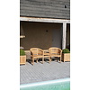 Twin Stoelen | Teakhout | H85,5xB160,5xD65 cm