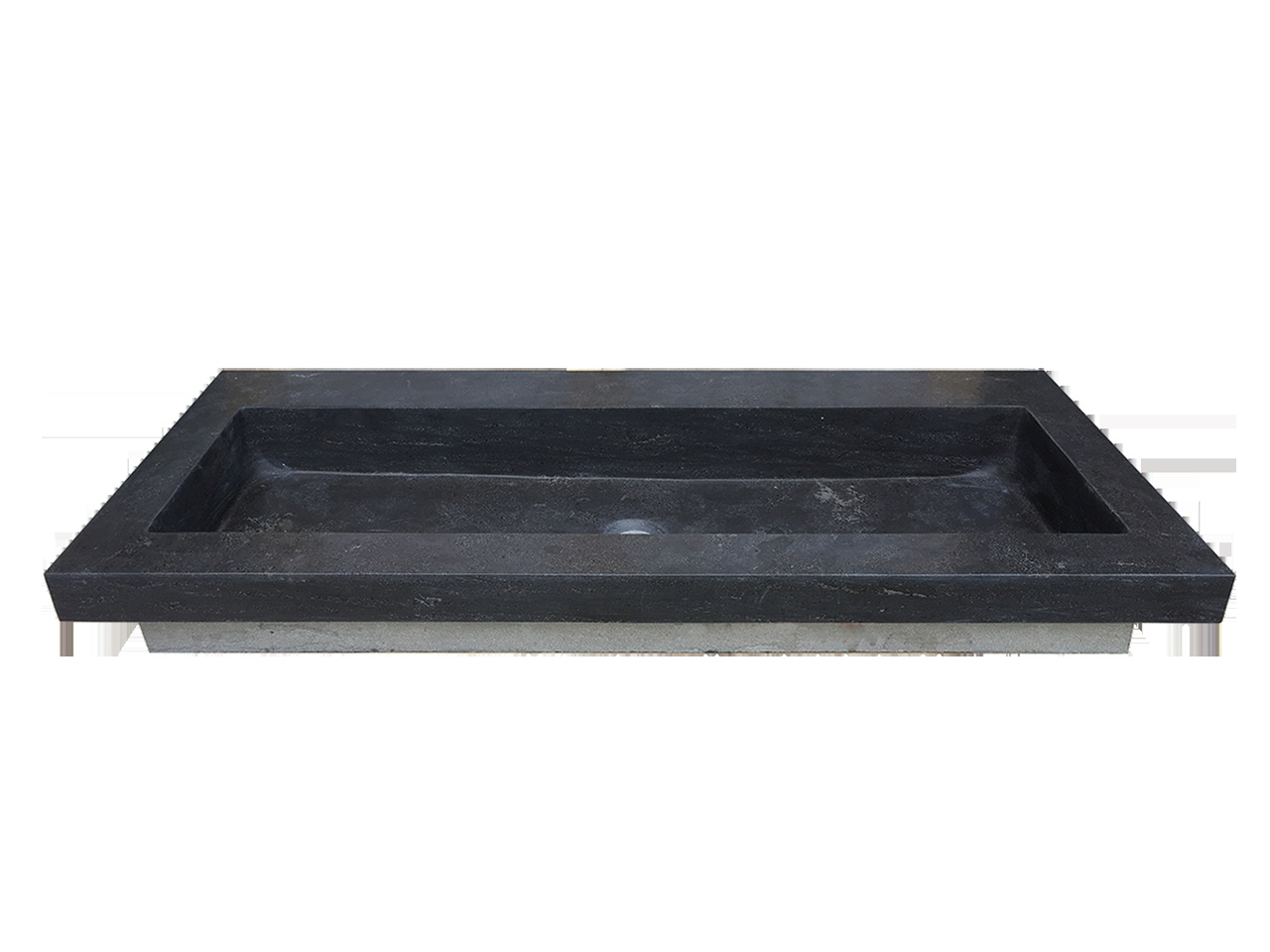Wiesbaden Raw Wastafel | Enkel | Zonder Kraangat | 120x46x5 cm