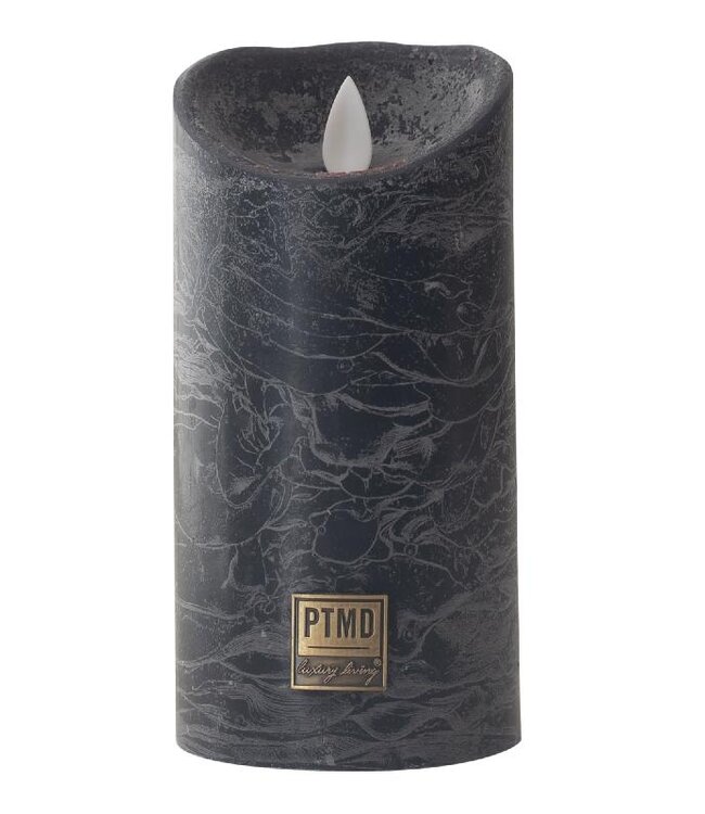 PTMD LED Lichtkaars | Set Van 5 | Rustiek Zwart | Beweegbare Vlam