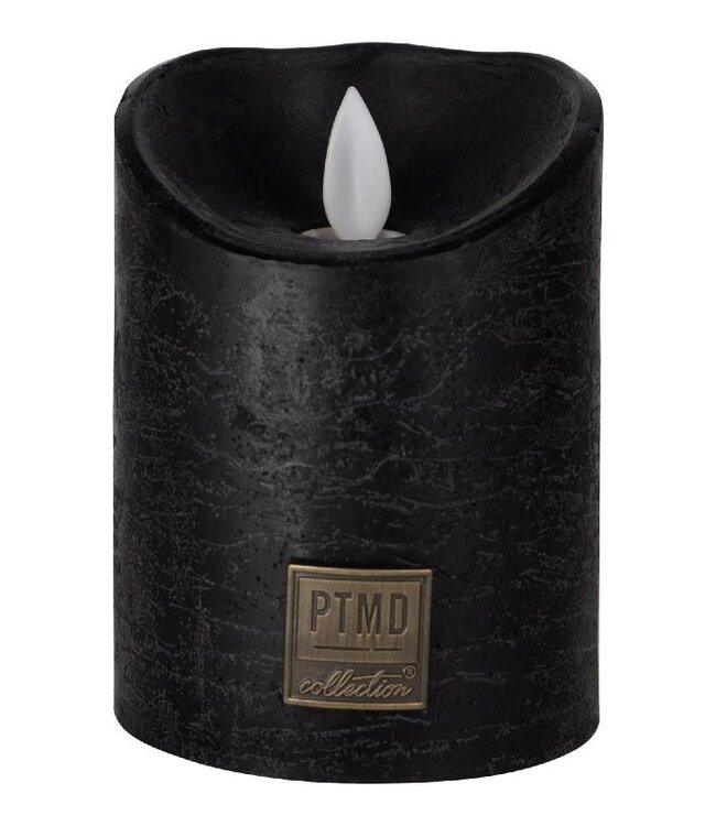 PTMD LED Lichtkaars | Set Van 5 | Rustiek Zwart | Beweegbare Vlam