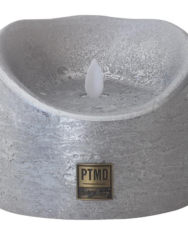 PTMD LED Lichtkaars | Set Van 5 | Zilver | Beweegbare Vlam
