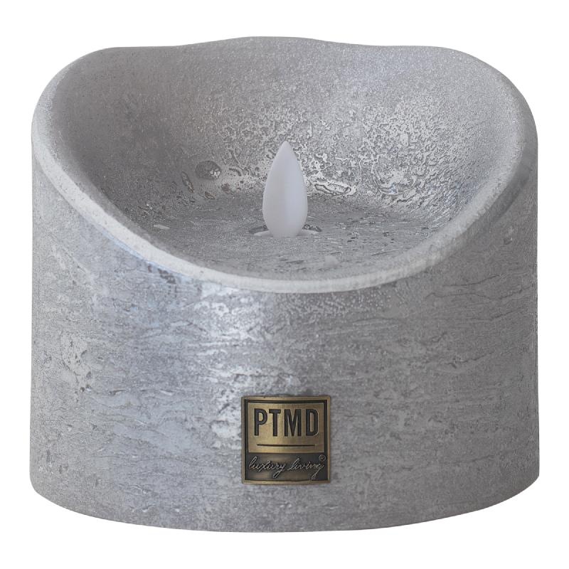 PTMD LED Lichtkaars | Set Van 5 | Zilver | Beweegbare Vlam