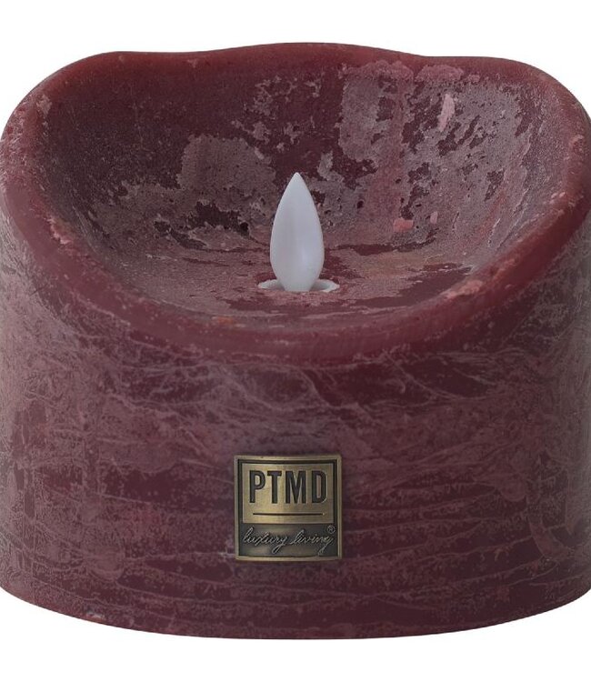 PTMD LED Lichtkaars | Set Van 5 | Bordeaux | Beweegbare Vlam