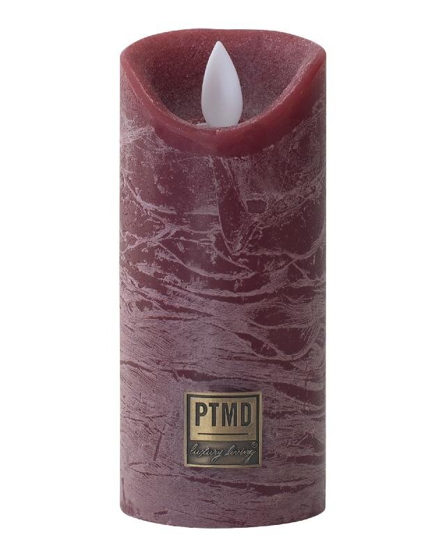 PTMD LED Lichtkaars | Set Van 5 | Bordeaux | Beweegbare Vlam