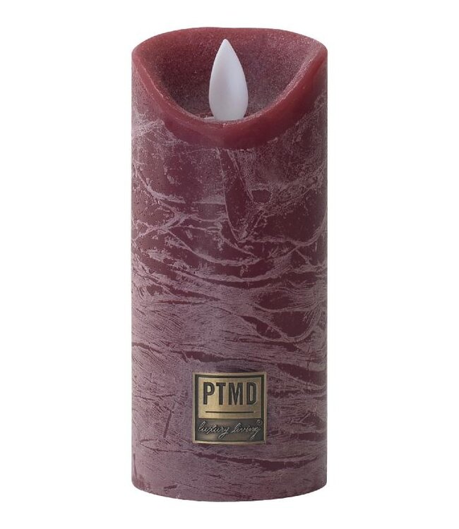 PTMD LED Lichtkaars | Set Van 5 | Bordeaux | Beweegbare Vlam