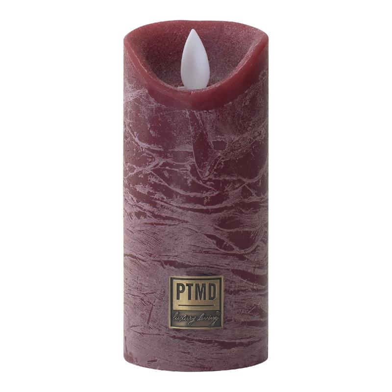 PTMD LED Lichtkaars | Set Van 5 | Bordeaux | Beweegbare Vlam