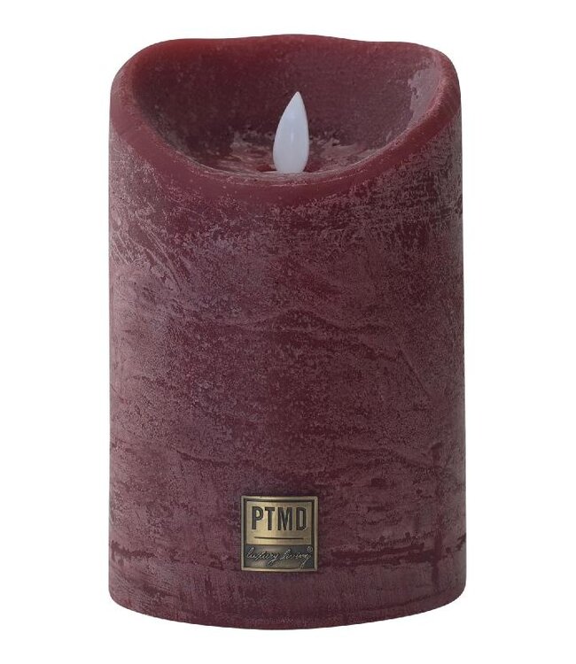 PTMD LED Lichtkaars | Set Van 5 | Bordeaux | Beweegbare Vlam