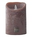 PTMD LED Lichtkaars | Set van 5 | Rustiek Bruin | Beweegbare Vlam