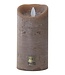 PTMD LED Lichtkaars | Set van 5 | Rustiek Bruin | Beweegbare Vlam