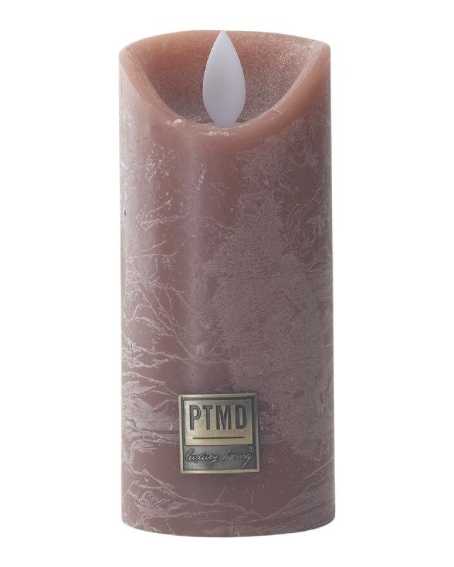 PTMD LED Lichtkaars | Set van 5 | Rustiek Bruin | Beweegbare Vlam