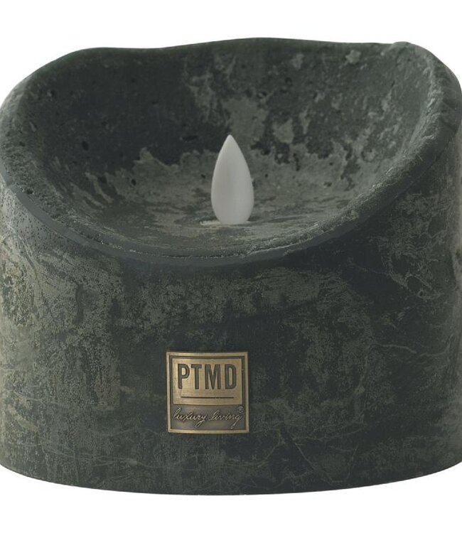 PTMD LED Lichtkaars | Set van 5 | Rustiek Groen | Beweegbare Vlam