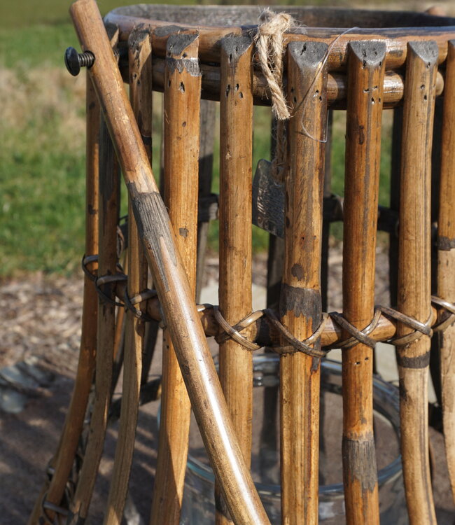 Rene Houtman Windlicht Lantaarn | Rotan | Bruin | H45 x D35 Cm
