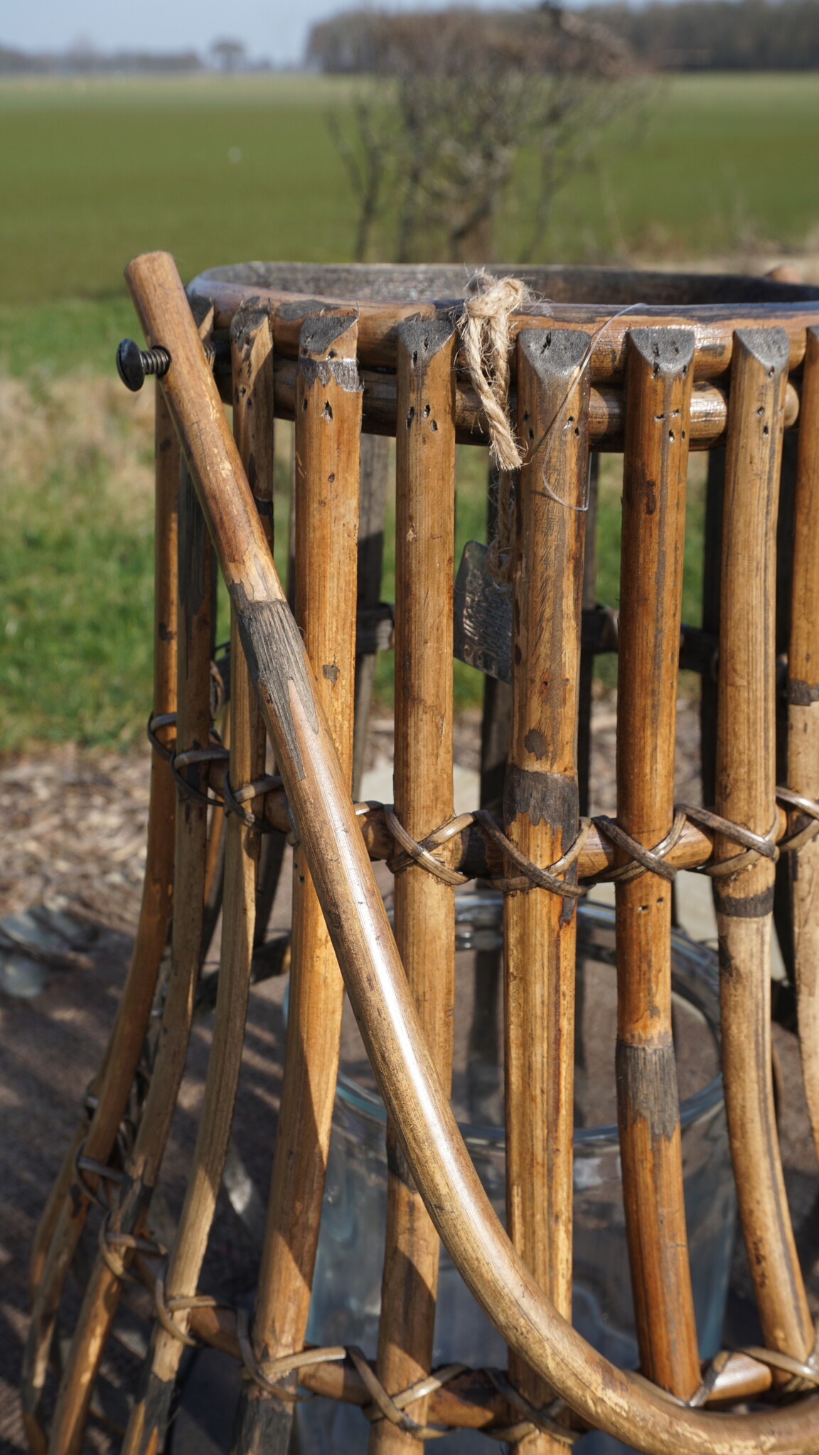 Rene Houtman Windlicht Lantaarn | Rotan | Bruin | H45 x D35 Cm