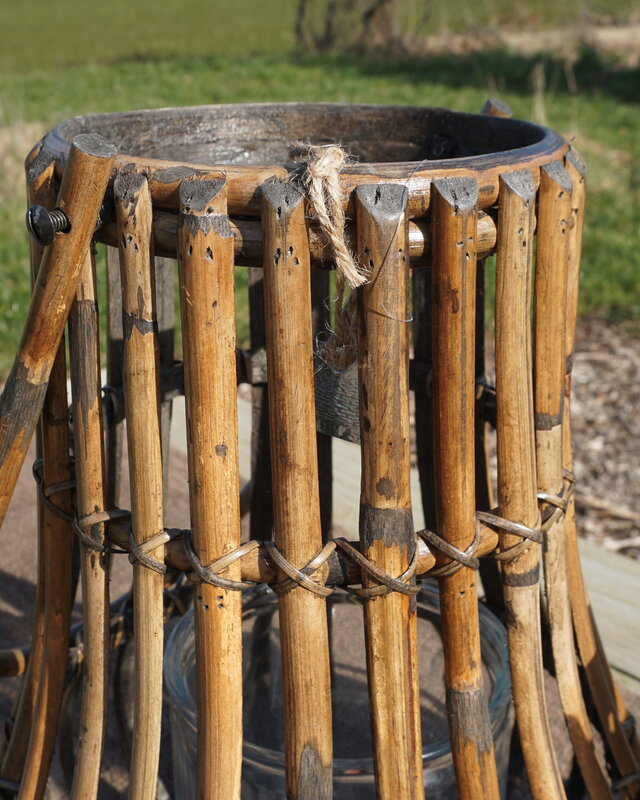 Rene Houtman Windlicht Lantaarn | Rotan | Bruin | H45 x D35 Cm