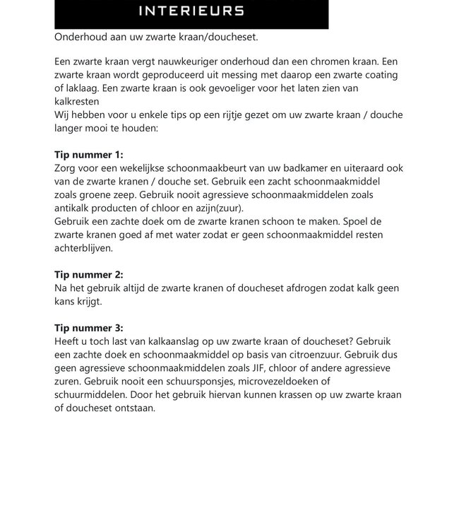 Rene Houtman Moderne Zwarte Wastafelkraan - H31 cm