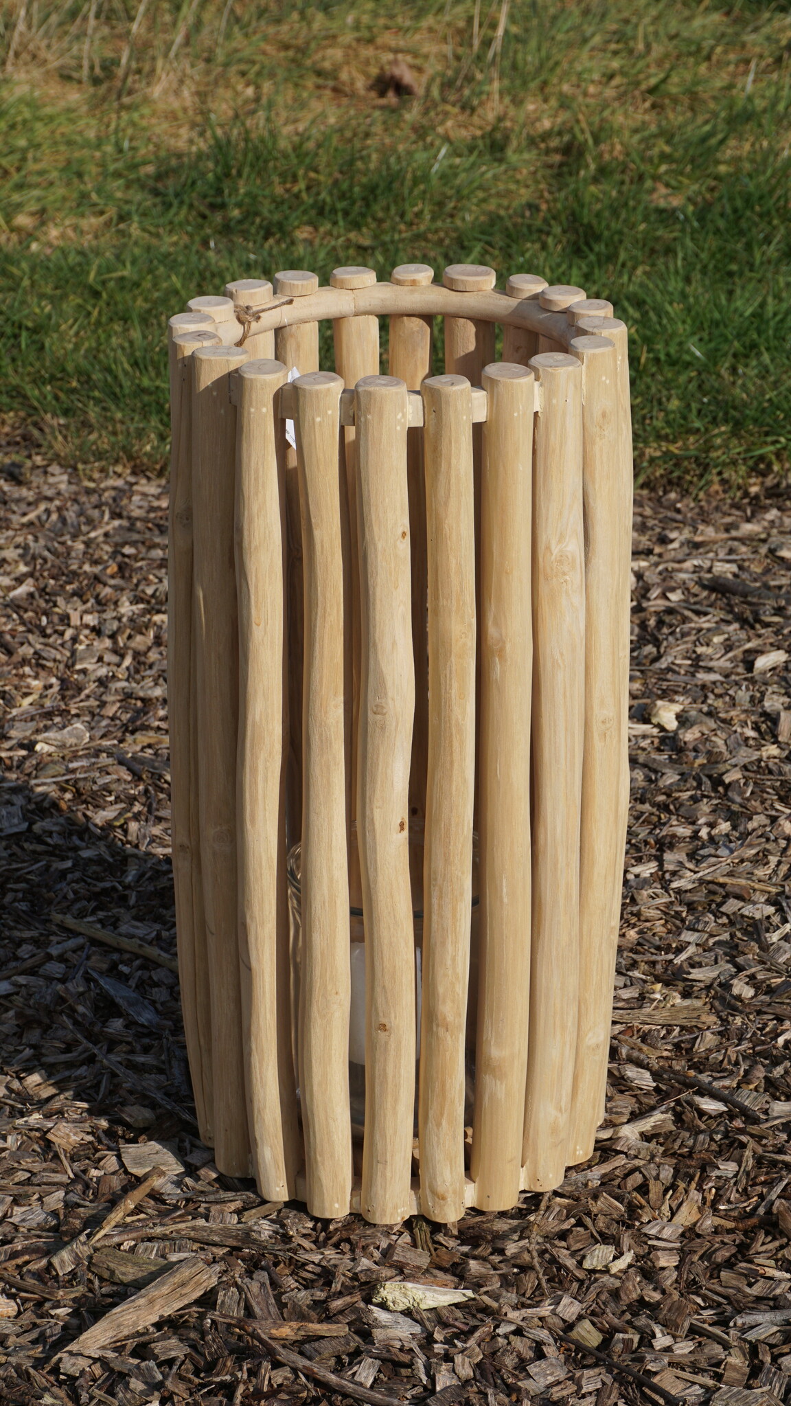 Rene Houtman Windlicht Lantaarn | Teak | Naturel | H60xD30 cm
