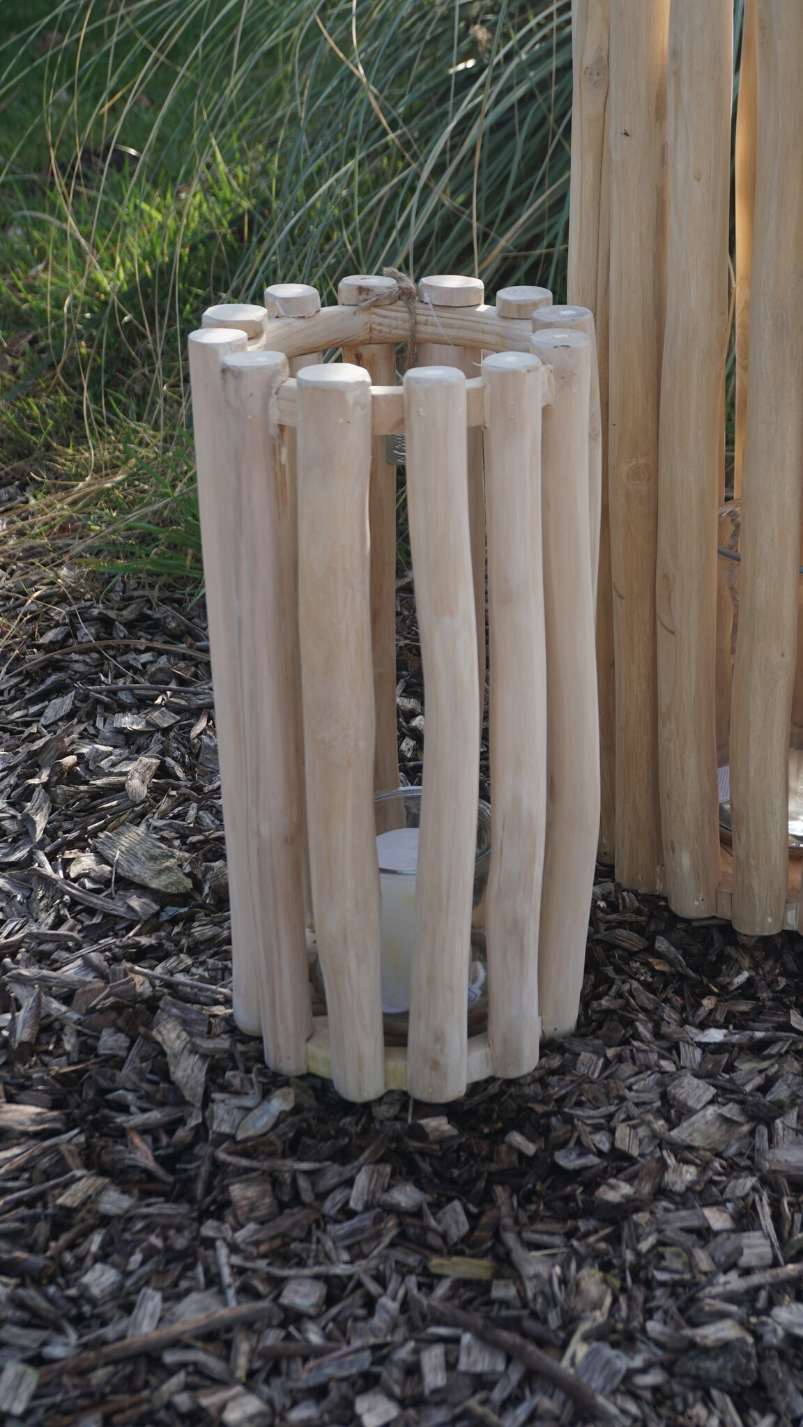 Rene Houtman Windlicht/Lantaarn | Teak | Naturel | H40xD20 cm
