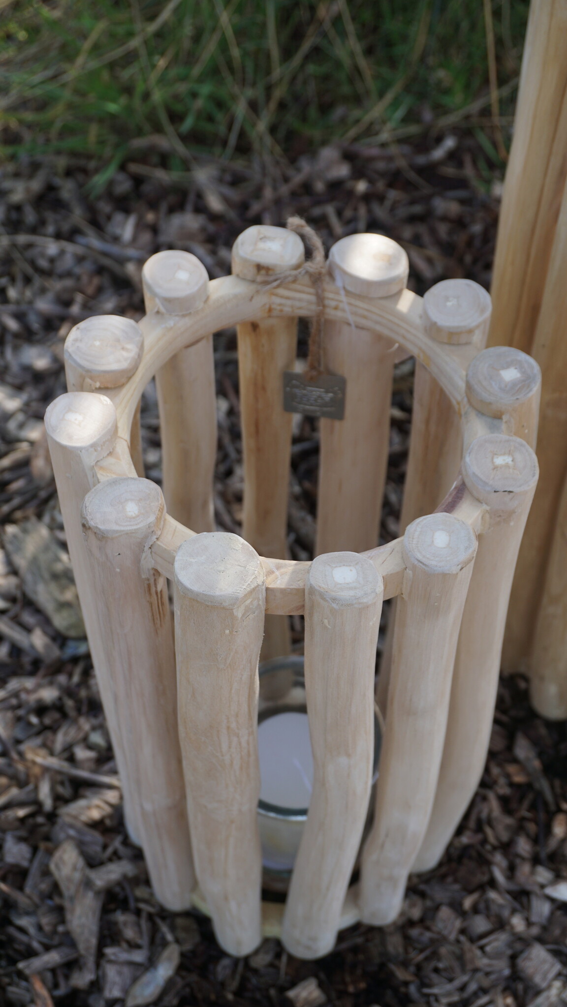 Rene Houtman Windlicht/Lantaarn | Teak | Naturel | H40xD20 cm