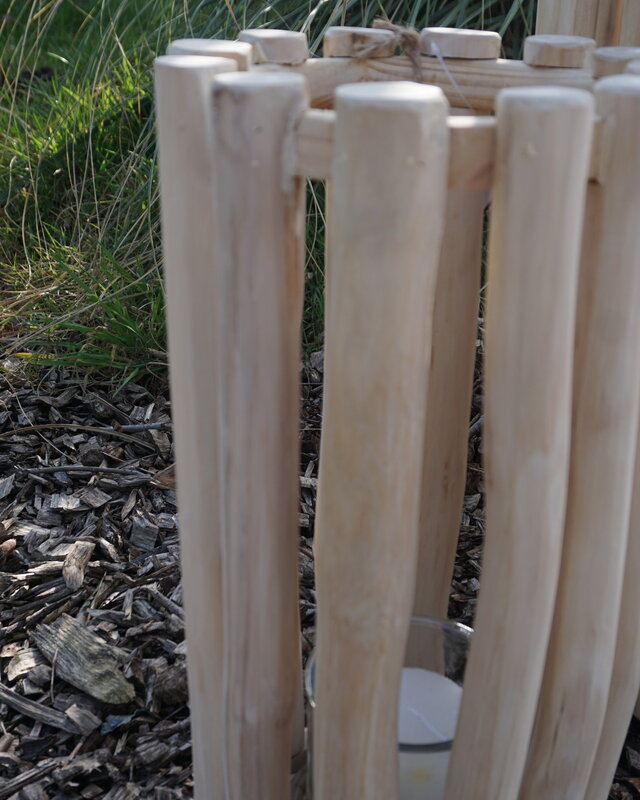 Rene Houtman Windlicht/Lantaarn | Teak | Naturel | H40xD20 cm