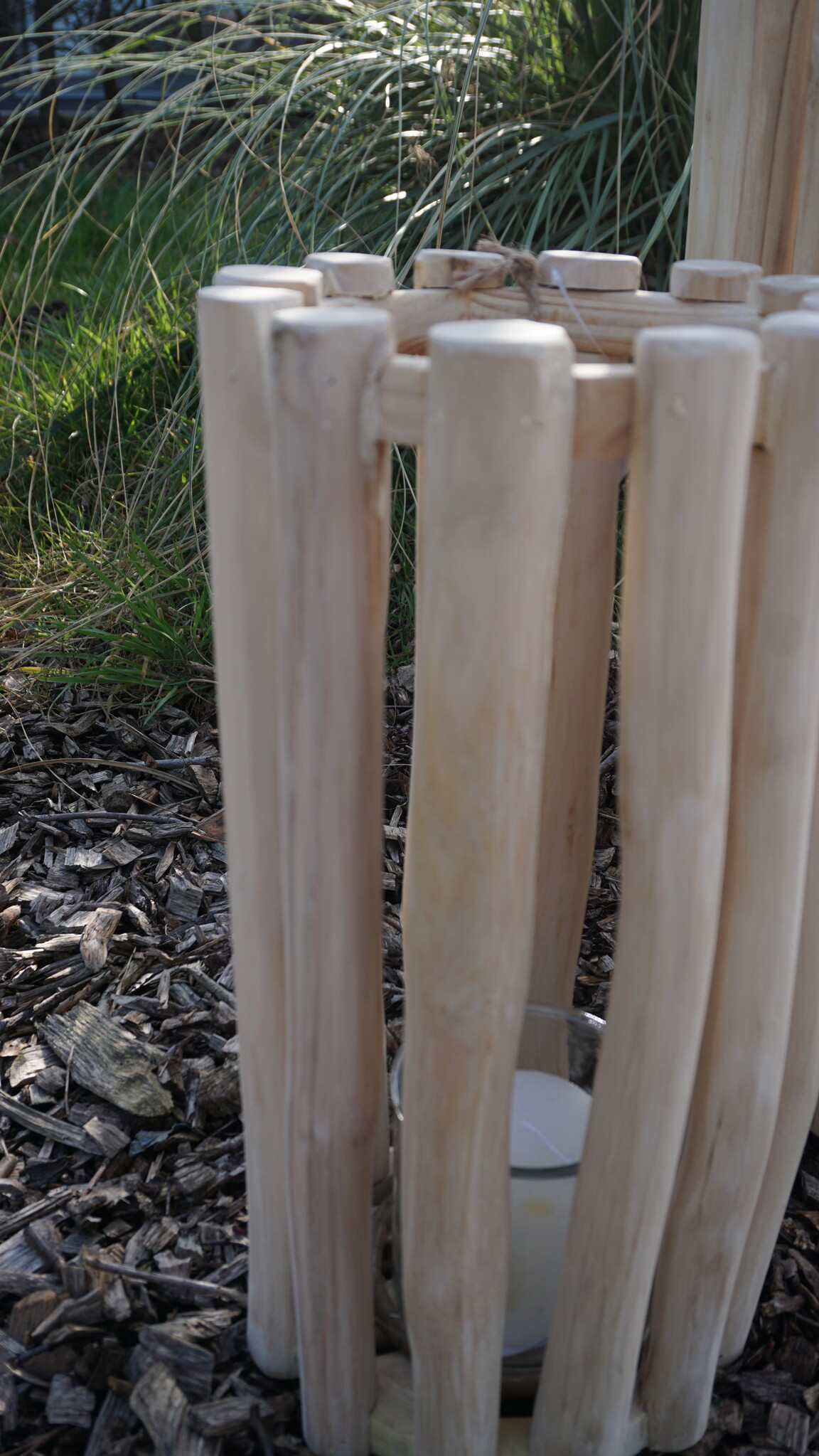 Rene Houtman Windlicht/Lantaarn | Teak | Naturel | H40xD20 cm
