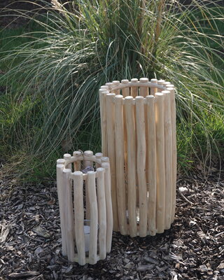 Rene Houtman Windlicht/Lantaarn | Teak | Naturel | H40xD20 cm