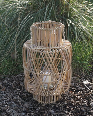 Rene Houtman Windlicht/Lantaarn | Rotan | Blond | H52xD32 cm