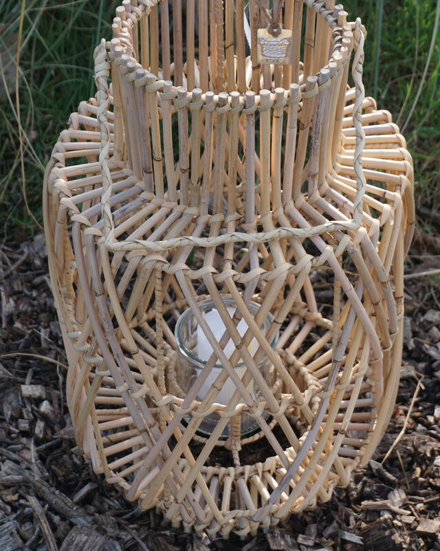 Rene Houtman Windlicht/Lantaarn | Rotan | Blond | H52xD32 cm