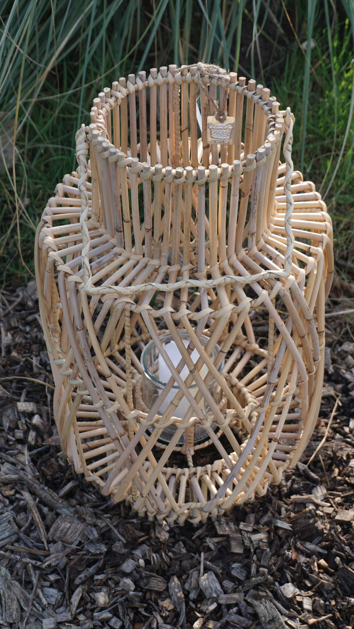 Rene Houtman Windlicht/Lantaarn | Rotan | Blond | H52xD32 cm