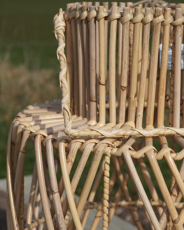 Rene Houtman Windlicht/Lantaarn | Rotan | Blond | H52xD32 cm