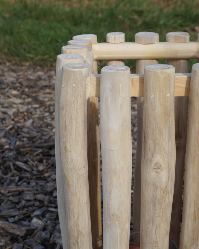 Rene Houtman Windlicht/Lantaarn | Teak | Naturel | H40xB20xD20 cm