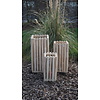 Windlicht/Lantaarn | Teak | Naturel | H50xB25xD25 cm